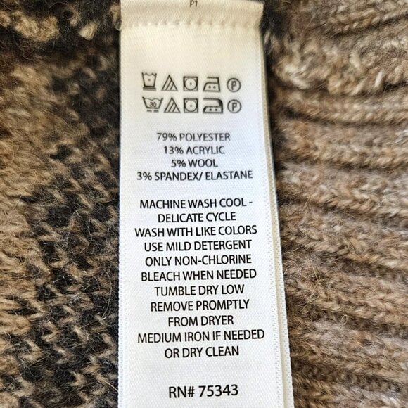 Aspen Knit Brown Long Sleeve Turtleneck Sweater Women's Size M New With Tags - Picture 8 of 8